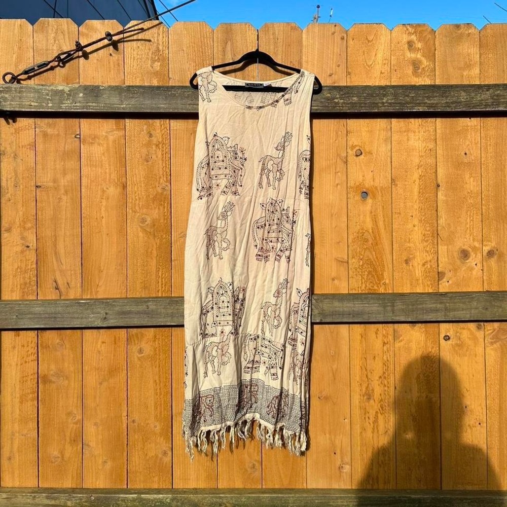 Vintage‎ African animal dress by mamta size 1X